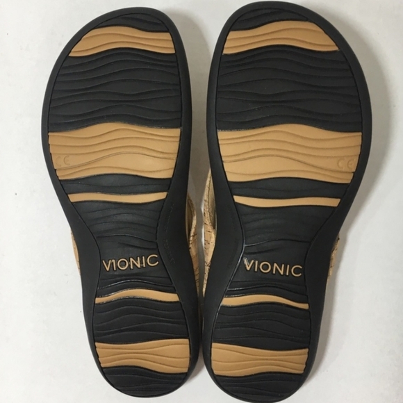 Vionic NWOT Bella II cork bow flip flop sandals 6 - Picture 5 of 6